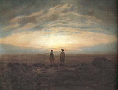 Caspar David Friedrich Two Men on the Beach in Moonlight (mk10) china oil painting image
